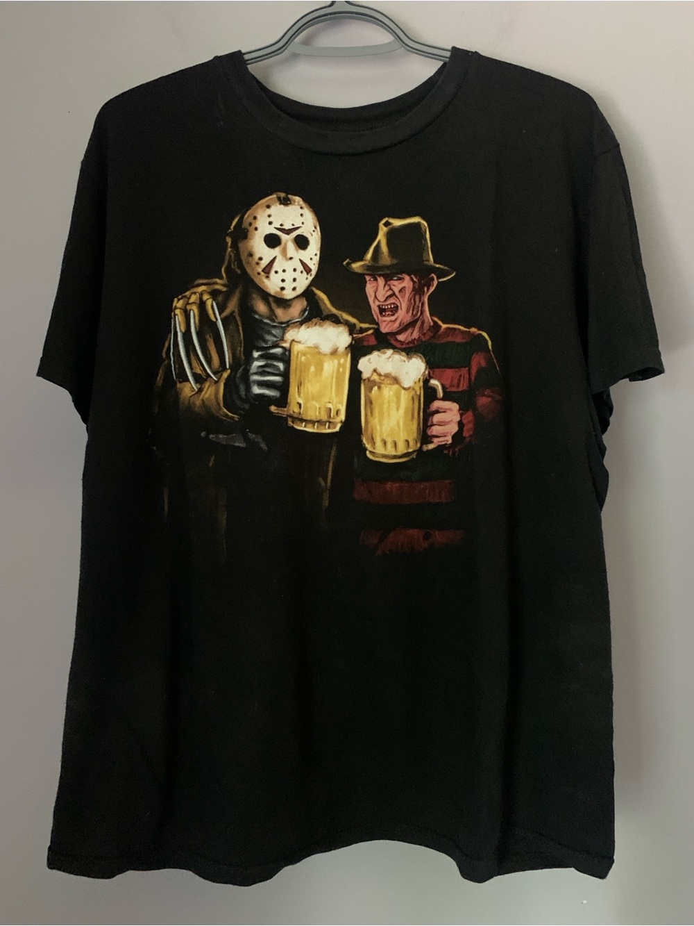 Freddy Vs Jason Horror Movie Graphic T-shirt Medium